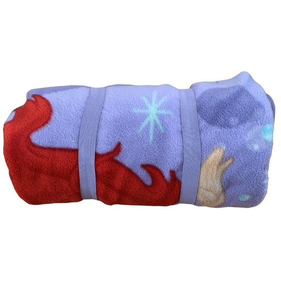 Disney Little Mermaid Ariel Fleece Blanket Zip Up Sleeping Bag 58” X 24” Purple - Picture 8 of 11